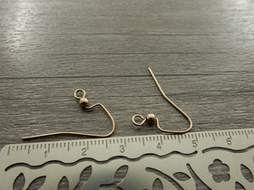 Korvakorukoukku 17x22mm, rst/ruusukulta, 10paria