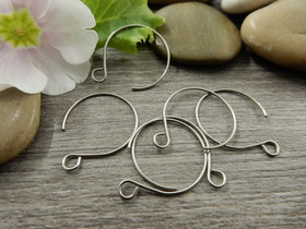 Korvakorukoukku pyöreä, 22x18mm, rst, 10paria