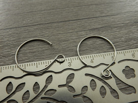 Korvakorukoukku pyöreä, 22x18mm, rst, 10paria