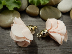 Tasseliriipus kukka 25x30mm, vaaleanpunainen, 1kpl