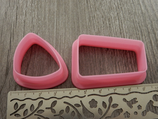 Muotti setti, eri kokoja, pinkki, 18kpl