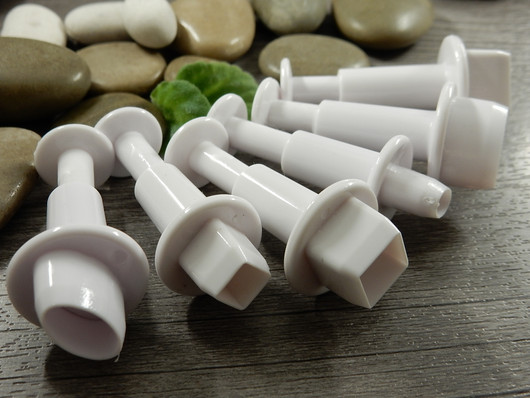 Muotti leimasin setti kuviot, eri kokoja, valkoinen, 6kpl