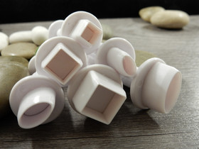 Muotti leimasin setti kuviot, eri kokoja, valkoinen, 6kpl