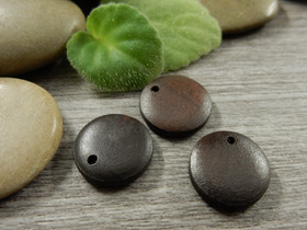 Puuriipus ympyrä, 15mm, tummanruskea, 1kpl