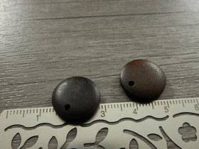 Puuriipus ympyrä, 15mm, tummanruskea, 1kpl