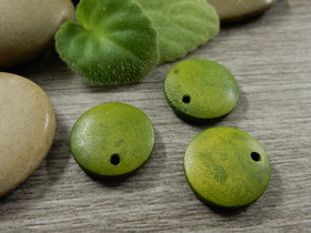 Puuriipus ympyrä, 15mm, vihreä, 1kpl