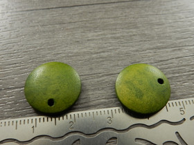 Puuriipus ympyrä, 15mm, vihreä, 1kpl