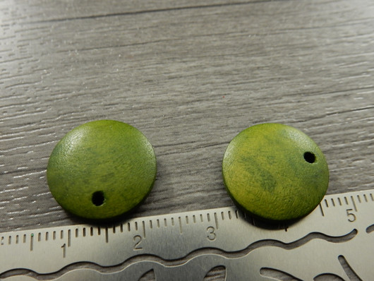 Puuriipus ympyrä, 15mm, vihreä, 1kpl