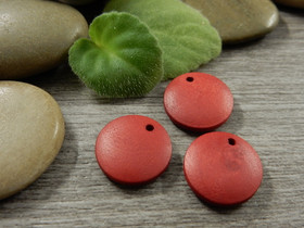 Puuriipus ympyrä, 15mm, punainen, 1kpl