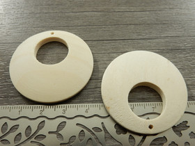 Puuriipus ympyrä, 40mm, ruskea, 1kpl