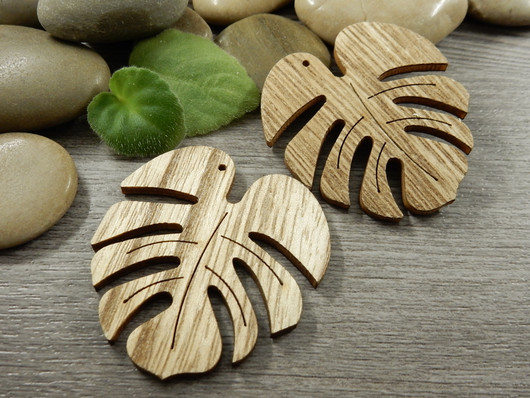 Puuriipus lehti, 49x45mm, ruskea, 1kpl