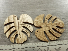 Puuriipus lehti, 49x45mm, ruskea, 1kpl