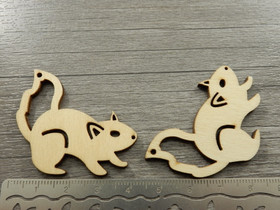 Puuriipus orava, 40x42mm, ruskea, 1kpl