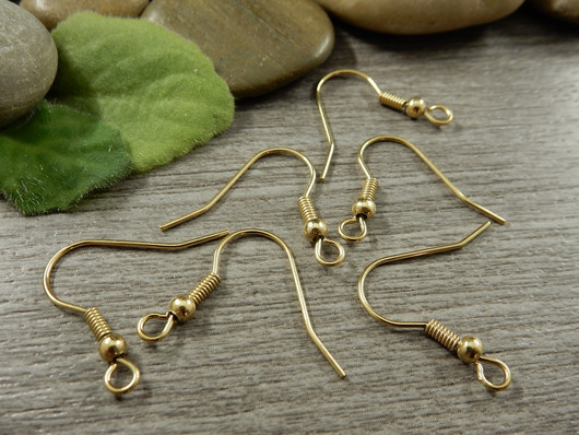 Korvakorukoukku, 20x21mm, 18K/ vaaleakulta/PVD/ rst, 10paria