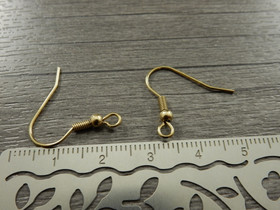 Korvakorukoukku, 20x21mm, vaaleakulta/PVD/ rst, 5paria