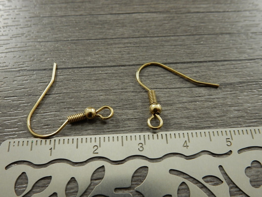 Korvakorukoukku, 20x21mm, 18K/ vaaleakulta/PVD/ rst, 10paria