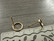 Korvakorutappi rengas+tausta, 10x13mm, 18K/vaaleakulta, 1pari