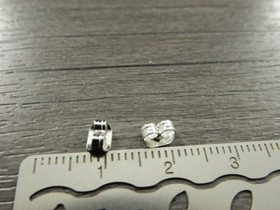 Korvakorun tausta, 3.5x5mm, kirkashopea/rst, 10kpl
