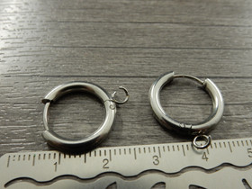 Korvakorurengas lenkillä huggie, 19x17x2.5mm, rst, 1pari