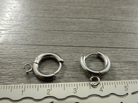 Korvakorurengas lenkillä huggie, 16x13.5x2.5mm, rst, 1pari