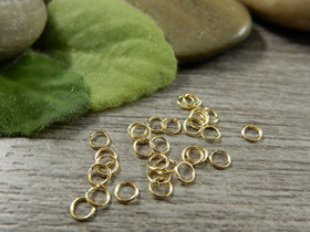 Välirengas, 3x0.4mm, avattava, 18K/vaaleakulta/rst, 10kpl