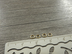 Välirengas, 3x0.4mm, avattava, 18K/vaaleakulta/rst, 10kpl