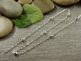 Ovaaliketju, 2.2x1.7x0.3mm, kirkashopea, 1m