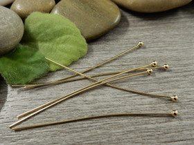 Korupiikki pallopää, 50x0.5mm, 24K vaaleakulta/rst, 50kpl