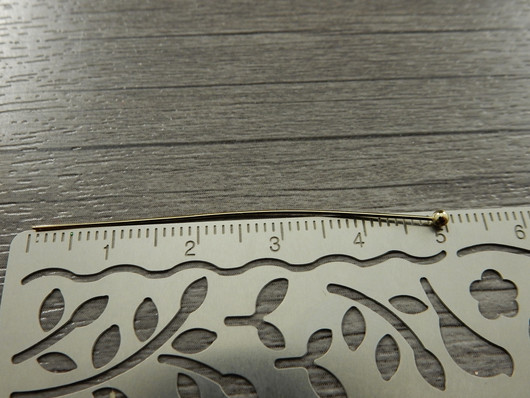 Korupiikki pallopää, 50x0.5mm, 24K vaaleakulta/rst, 50kpl