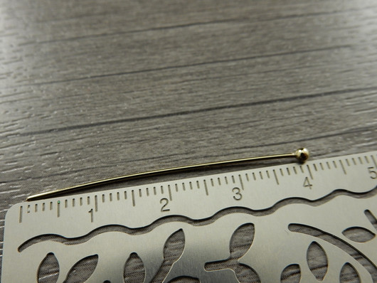 Korupiikki pallopää, 40x0.6mm,24K/vaaleakulta/rst, 50kpl