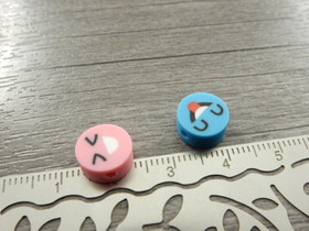 Fimohelmi hymy, 10mm, mixsetti, 20kpl