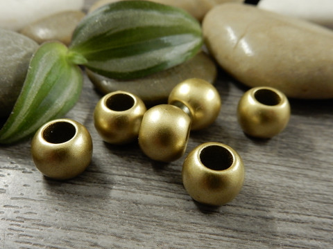Akryylihelmi matta, 10x8mm, kulta, 20kpl