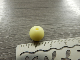 Silikonihelmi, 9mm, vaaleankeltainen, 1kpl