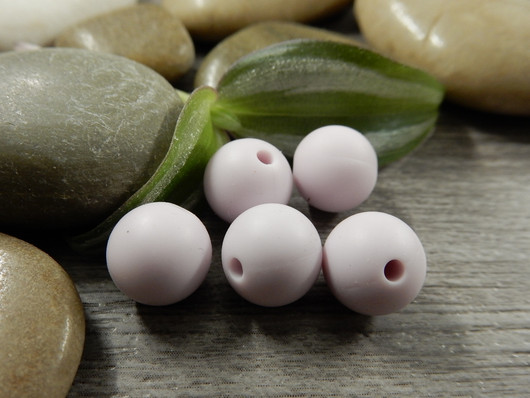 Silikonihelmi, 9mm, vaaleanliila, 1kpl