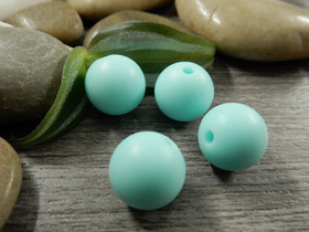 Silikonihelmi, 12mm, turkoosi, 1kpl