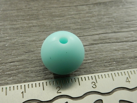 Silikonihelmi, 12mm, turkoosi, 1kpl