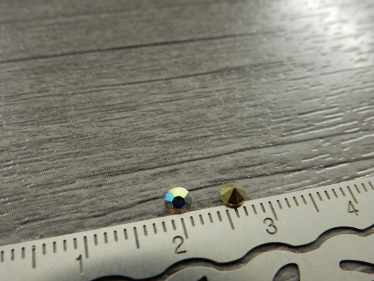 Strassit lasi, 3mm, kirkas ab, 50kpl