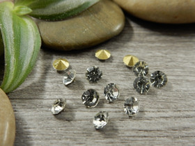 Strassit lasi, 4mm, kirkas, 50kpl