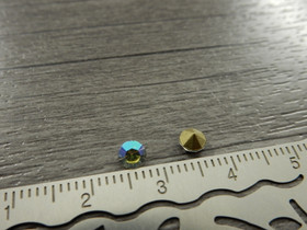 Strassit lasi, 4mm, kirkas ab, 50kpl