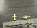 Ristiriipus, 12x7mm, rst/kulta, 1kpl