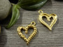 Sydänriipus, 16x17mm, kulta, 1kpl