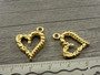 Sydänriipus, 16x17mm, kulta, 1kpl