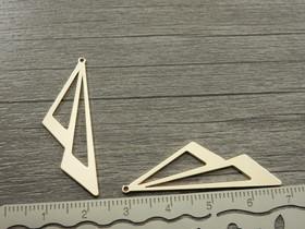 Tuplakolmioriipus, 40x13mm, 18K/vaaleakulta, 1kpl