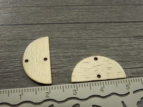 Puoliympyräriipus/ linkki, 12x21mm, vaaleakulta, 1kpl