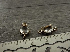 Strassiriipus/linkki pisara, 13x7mm, vaaleakulta, 1kpl