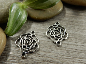 Kukkariipus/ linkki, 17x13mm, kromi, 1kpl