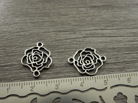 Kukkariipus/ linkki, 17x13mm, kromi, 1kpl