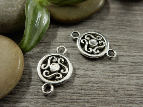Ympyräriipus/ linkki, 19x12mm, kromi, 1kpl