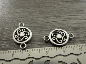 Ympyräriipus/ linkki, 19x12mm, kromi, 1kpl