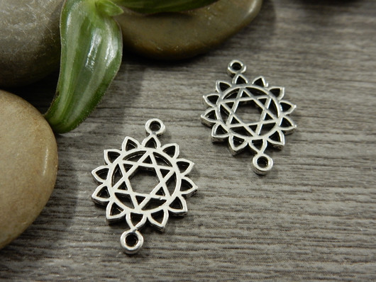 Chakrariipus anahata, 20x15mm, kromi, 1kpl